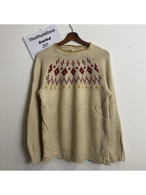 Other Designers Japanese Brand - Vintage Flash Blue Drawstring Honeycomb Knitwear Jumper