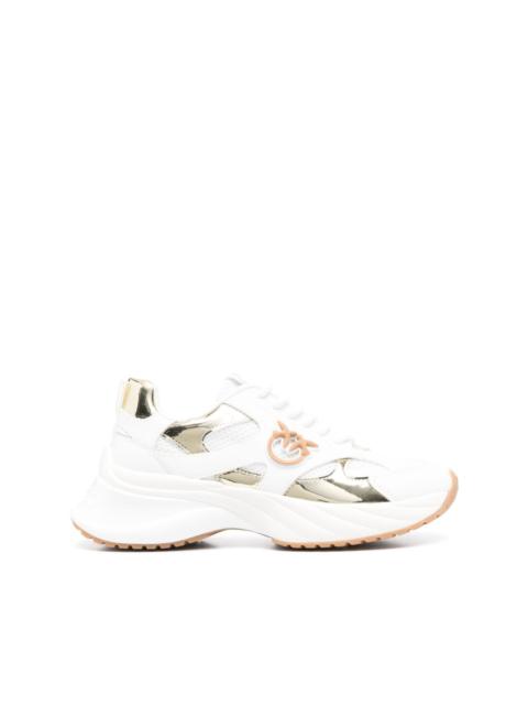 PINKO logo-patch mirror-detailed sneakers