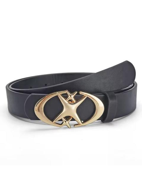 Golf Triple Star Buckle PU Leather Belt