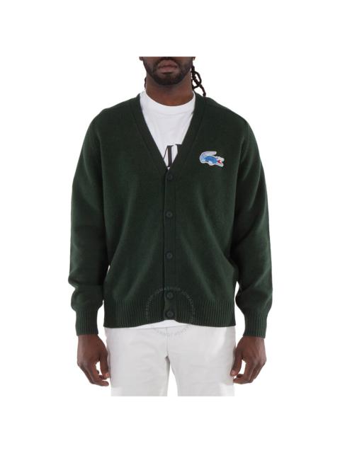 Lacoste Crocodile-Emblem Wool Cardigan