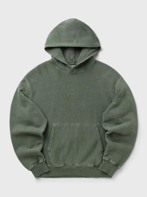 BRAIN DEAD 3D EMBROIDERED LOGOHEAD GARMENT DYED HOODIE