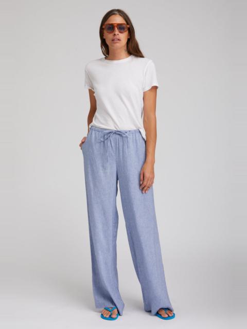 SPRWMN BLUE LINEN KAUAI PANTS