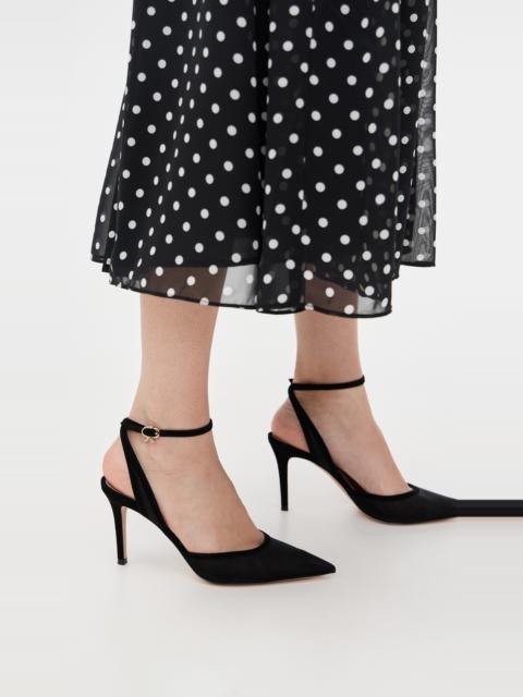 Gianvito Rossi Sienna D'Orsay Organza + Camoscio Heels 85mm