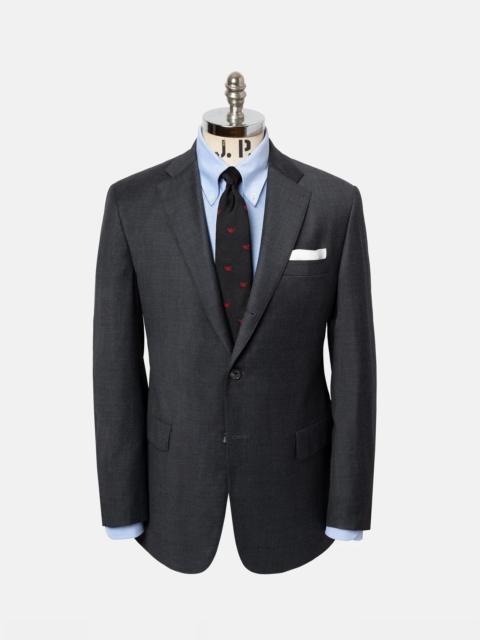 J. PRESS MADE-IN-USA SOLID MEDIUM GREY SUPER 120S WOOL SUIT