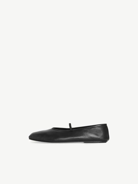 The Row Elastic Leather Ballet Slipper