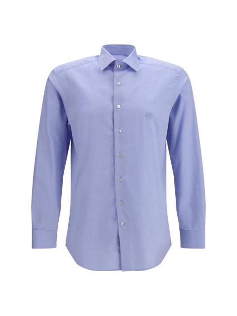 Etro Etro Men Roma Cotton Shirt With Pegaso Logo