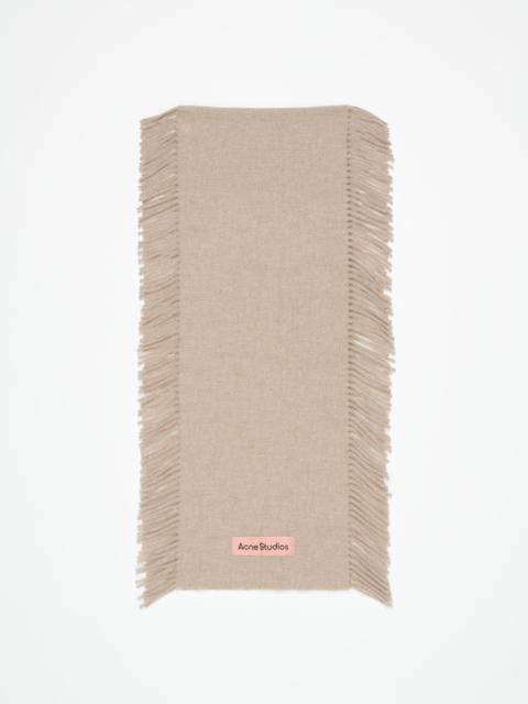 Acne Studios Fringe wool scarf - Oatmeal melange