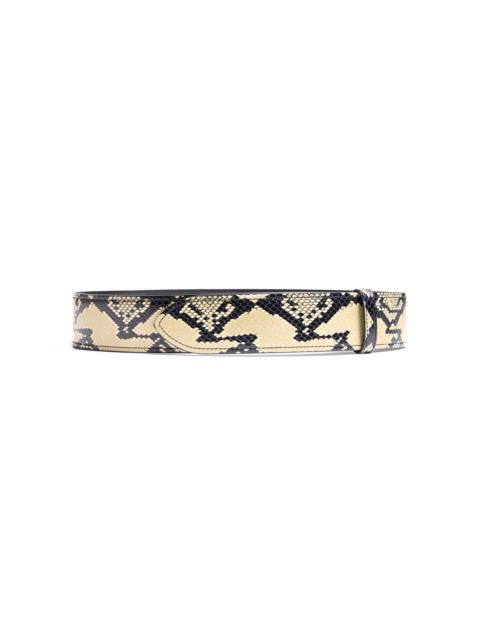 KHAITE Theo Python-Effect Leather Waist Belt python