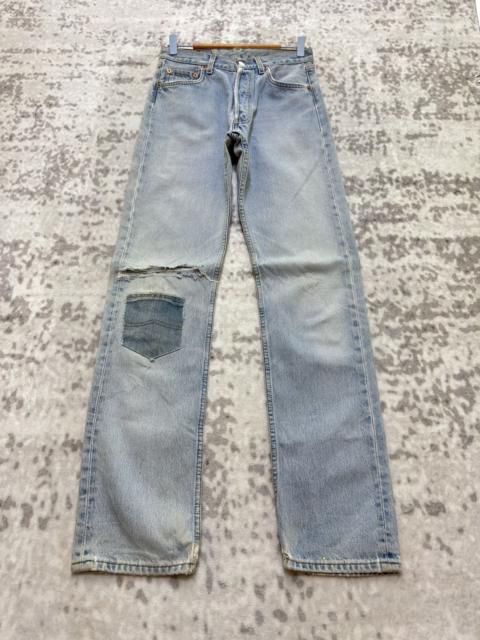 Levi's Vintage Levi’s 501 Distressed Knee Rip Patchwork Denim Jeans
