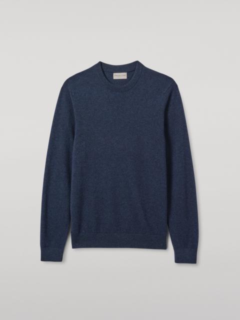 Johnstons of Elgin Rory Navy Classic Cashmere Crew Jumper