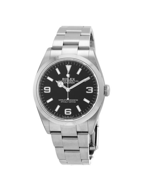 Pre-owned Rolex Explorer Black Dial Men's Watch M124270-0001