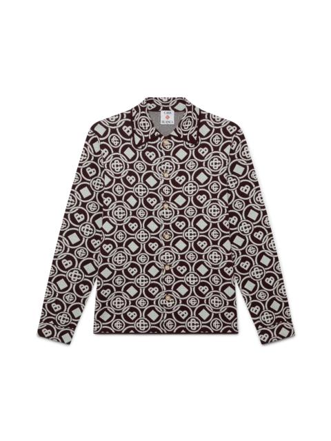 CASABLANCA Monogram Cotton Knit Shirt | Casablanca Paris