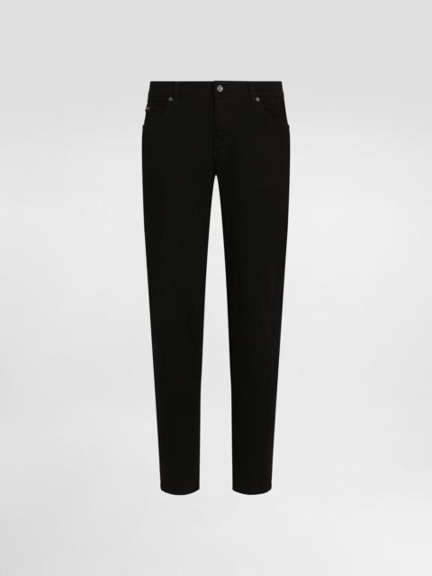 Dolce & Gabbana Regular-fit black wash stretch jeans