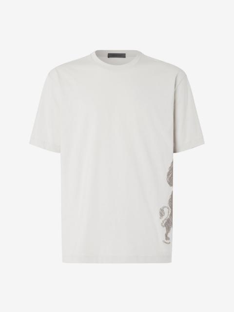 CORNELIANI Chalk white jersey crew neck t-shirt
