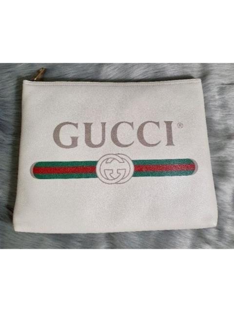 GUCCI *BNDS* F/W 17 Gucci print leather medium portfolio