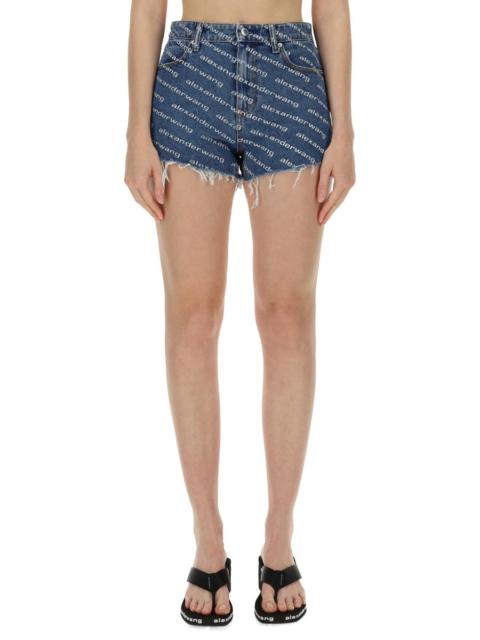 Alexander Wang Alexander Wang Women Shorts With All Over Logo
