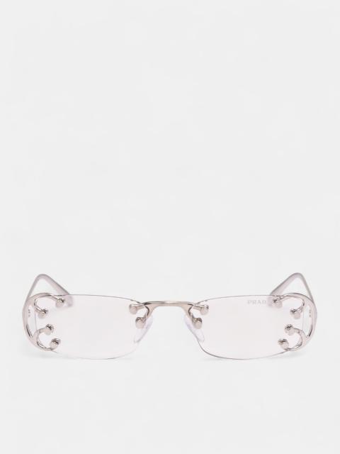 Prada Silver Rivet C57S Metal Sunglasses