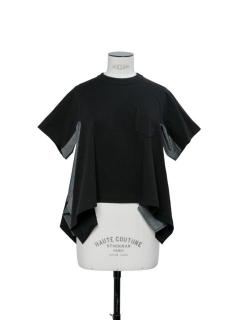 sacai Light Weight Denim x Cotton Jersey T-Shirt