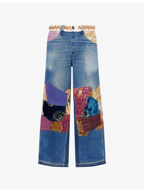 KARTIK RESEARCH Manali Patchwork Remade by RKIVE CITY Denim Jeans