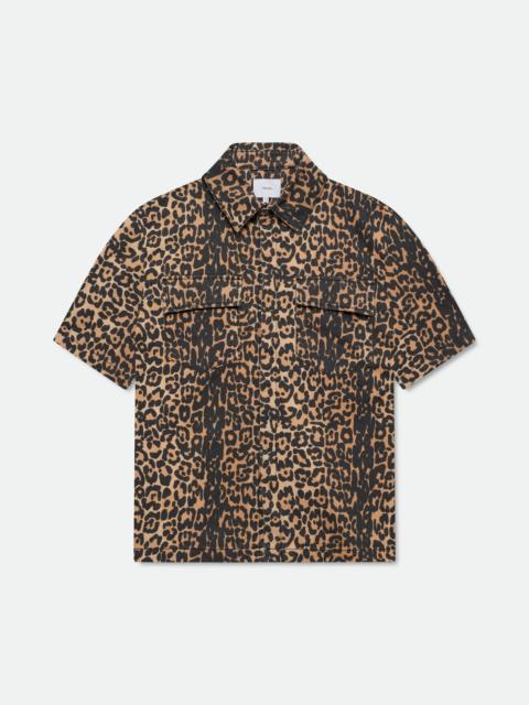 Rhude LEOPARD BOXY WORK SHIRT