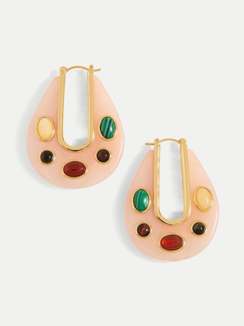 VERONICA BEARD RESIN EMBELLISHED DROP HOOP