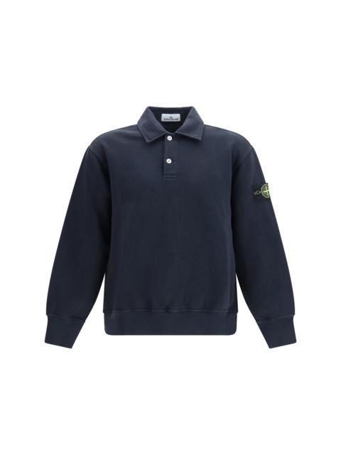 Stone Island Stone Island Logo Cotton Sweatshirt Navy Blue
