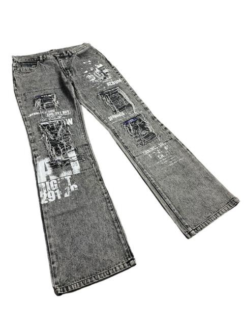 Other Designers Seditionaries - 90’s PUNK FLARE🔥STUDIO SHO Grunge Ripped Distressed Denim💥