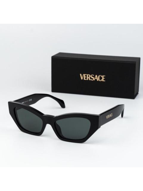 VERSACE Versace Women Sunglasses Black Grey Cat Eye VE4488U GB1/87 NEW AUTHENTIC