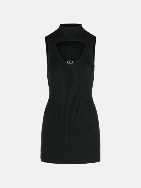 'OLONI' SHORT BLACK WOOL DRESS