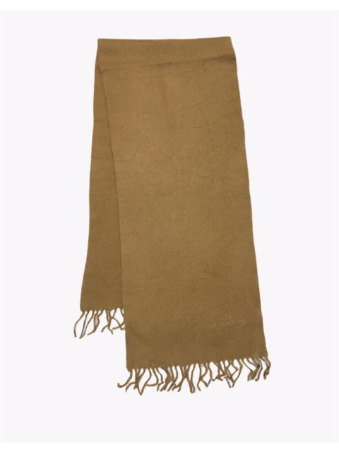 BALENCIAGA Balenciaga plain brown wool cashmere scarf / muffler