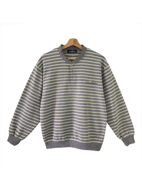 Other Designers Vintage - Valentino Coupeau Button Up Crewneck Sweatshirt Size M