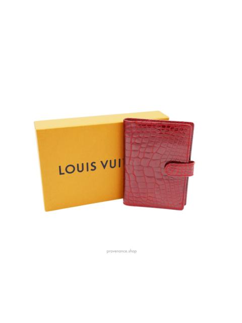 Louis Vuitton Louis Vuitton Agenda Fonctionnel PM - Alligator Rubis