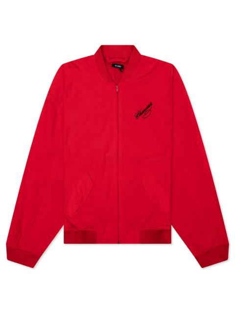 WILLY CHAVARRIA BOMBER TRACK JACKET - RED