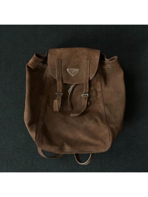 Prada Vintage Prada Brown Suede Backpack