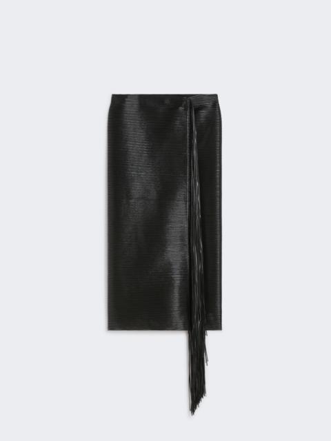 Sportmax APE1234 Midi skirt with fringes - RUNWAY