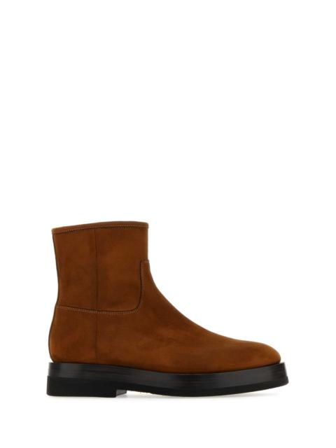 Santoni Santoni Men Caramel Suede Ankle Boots