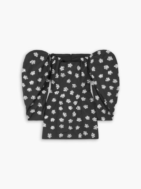 JACQUEMUS Sequin-embellished taffeta mini dress