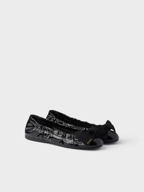 Prada Patent leather ballerinas with bow