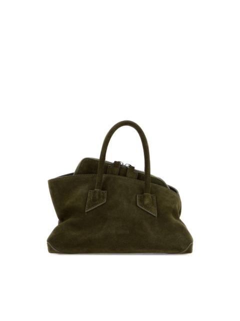 THE ATTICO THE ATTICO La Passeggiata Mini Green Suede Bag New And Authe