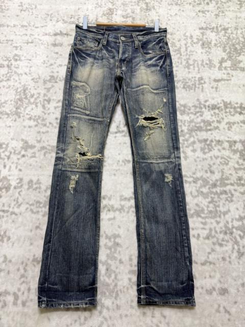 Hysteric Glamour Difference Rupert Distressed Patchwork Straight Fit Denim