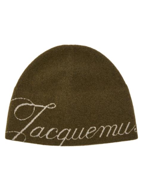 JACQUEMUS Jacquemus Le Bonnet Atelier Logo-intarsia Wool-blend Beanie