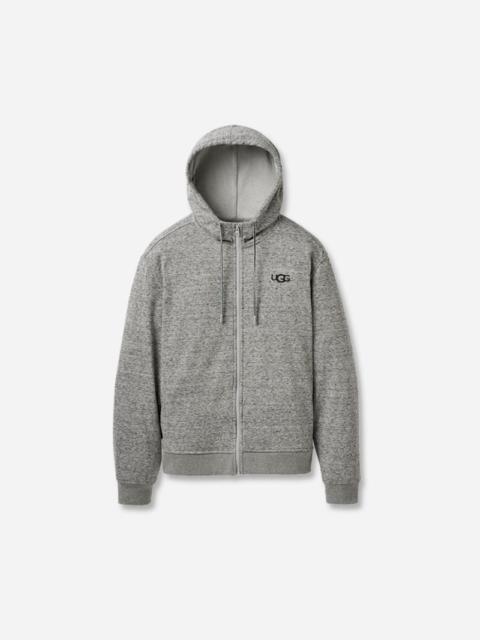 UGG ® Men's Shiloh Full Zip Hoodie Polyester Tops in Grey Heather