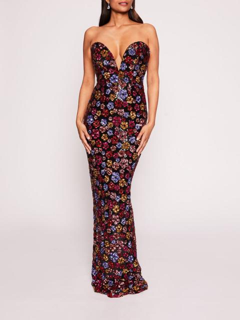 Marchesa SEQUIN BOUQUETS GOWN