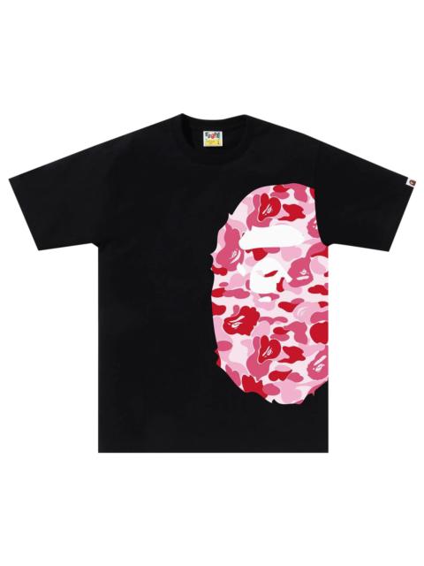 A BATHING APE® BAPE ABC Camo Side Big Ape Head Tee 'Black/Pink'