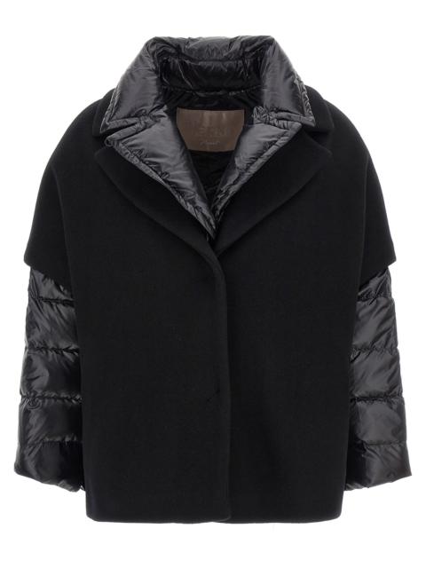 Herno Hood Insert Down Jacket Puffer Jackets Black