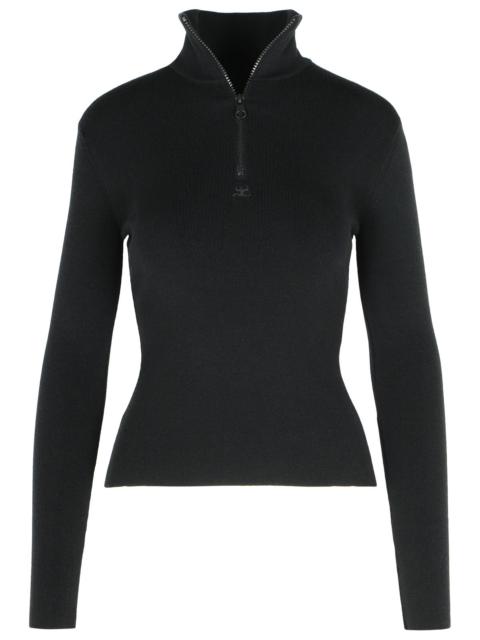 courrèges Courreges Merino Wool Sweater Black Women