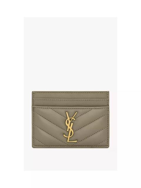 SAINT LAURENT Cassandre Matelasse Card Case in Lambskin