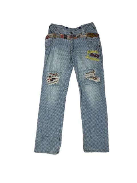 Other Designers Distressed Denim - Playchess hickory stripe distressed denim