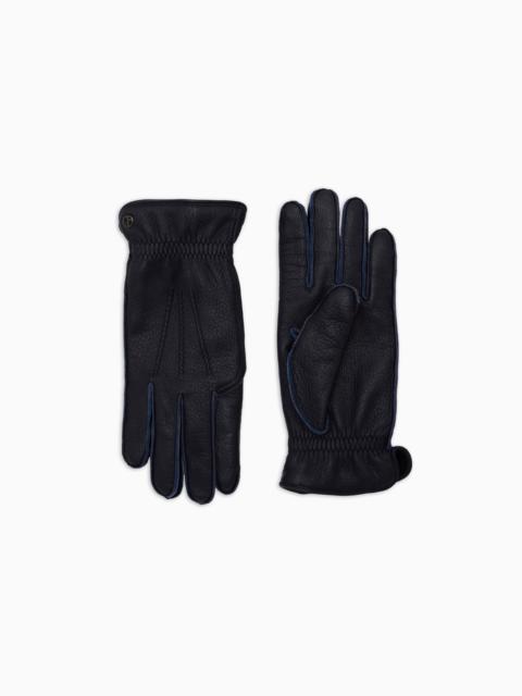 GIORGIO ARMANI DEERSKIN LEATHER GLOVES