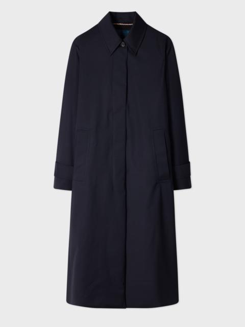 Paul Smith Women's Navy 'Storm System' Wool Mac